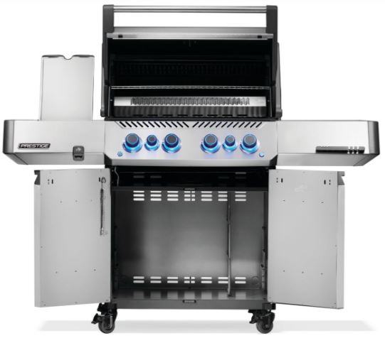Napoleon Prestige 500 Propane Gas Grill With Infrared Rear Burner And Infrared Side Burner