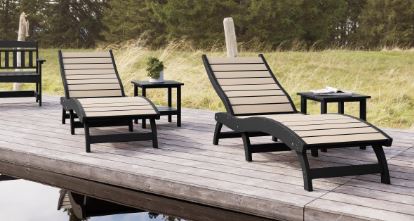 Curved Chaise Lounge (Stackable)