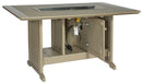 #816D Rectangle Dining Fire Table