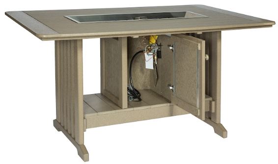 #816D Rectangle Dining Fire Table