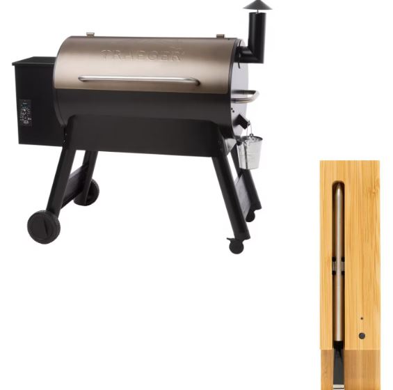 Traeger Pro Series 34-Inch Wood Pellet Grill W/ MEATER+ Smart Meat Thermometer