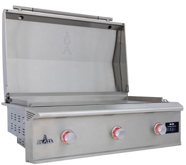 Blaze LTE PRO 40-Inch Built-in Natural Gas Griddle w/ Digital Temperature Screen & Lift-Assist Lid - BLZ-GRIDDLE40-NG