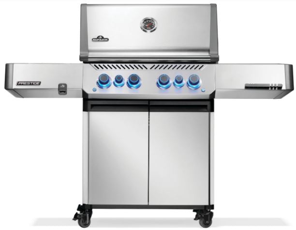 Napoleon Prestige 500 Propane Gas Grill With Infrared Rear Burner And Infrared Side Burner