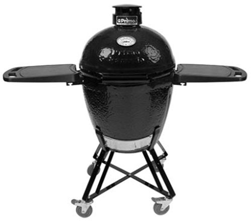 Primo All-In-One Round Ceramic Kamado Grill With Cradle & Side Shelves