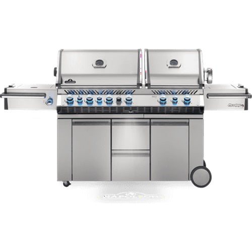 Napoleon Prestige Pro 825 Natural Gas Grill With Infrared Rear Burner Double Infrared Sear Burner & Side Burner