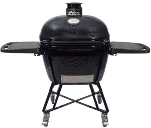 Primo Oval XL 400 Ceramic Kamado Grill With Cradle, Side Shelves And Stainless Steel Grates