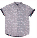 Simply Southern Paradise Print Dark Blue Buttondown Shirt