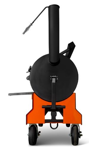 Yoder Smokers YS1500S Comp Cart (Orange) + Stainless Steel Front Shelf - Call 985-231-7278 or email todd@pitstopandoutdoors.com to purchase and/or arrange shipping