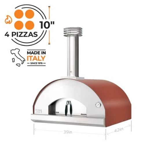 Fontana Forni Marinara Wood-Fired Oven Red