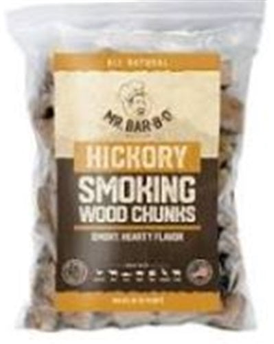 Mr. Bar-B-Q Hickory Smoking Wood Chunks | All-Natural BBQ Wood Chunks | Delicious Smokey Flavor | 3.5 Pound Bag of Wood Chunks