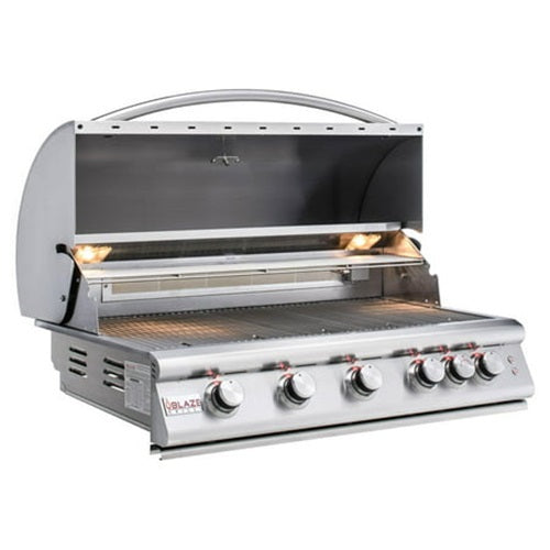 Blaze LTE 40-Inch 5-Burner Built-In Propane Grill With Rear Infrared Burner & Grill Lights - BLZ-5LTE2-LP