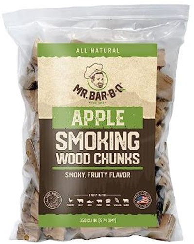 Mr. Bar-B-Q Apple Smoking Wood Chunks | All-Natural BBQ Wood Chunks | Delicious Smokey Fruity Flavor | 3.5 Pound Bag of Wood Chunks (B09B468P7H)