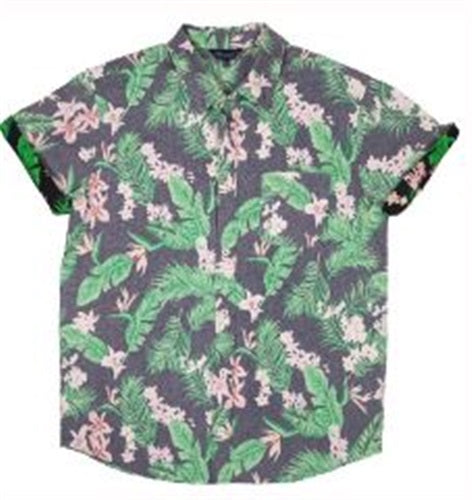 Simply Southern Tropical Print Buttondown Shirt