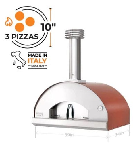 Fontana Forni Mangiafuoco Wood-Fired Oven Red