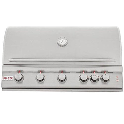 Blaze LTE 40-Inch 5-Burner Built-In Natural Gas Grill With Rear Infrared Burner & Grill Lights - BLZ-5LTE-NG