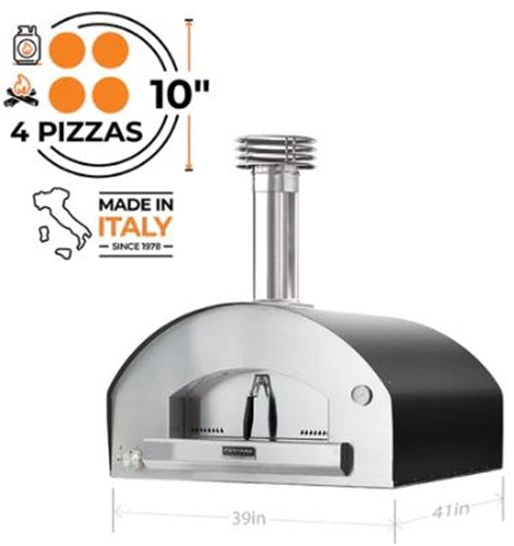 Fontana Forni ROMA Hybrid Gas & Wood Oven - New Gen Marinara Gray