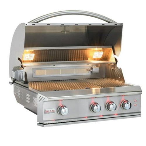 Blaze Professional 34-inch 3-burner Built-in Natural Gas Grill With Rear Infrared Burner