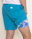 Simply Southern Hula Lined Blue Shorts