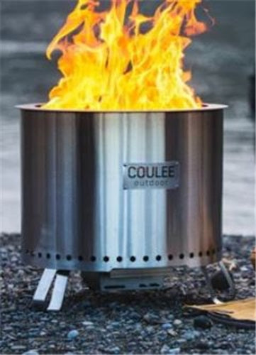 Coulee Colorado XL 26" Smokeless Multifuel Portable Stainless Steel Fire Pit