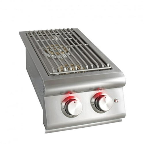 Blaze Premium LTE Built-In Natural Gas Stainless Steel Double Side Burner With Lid